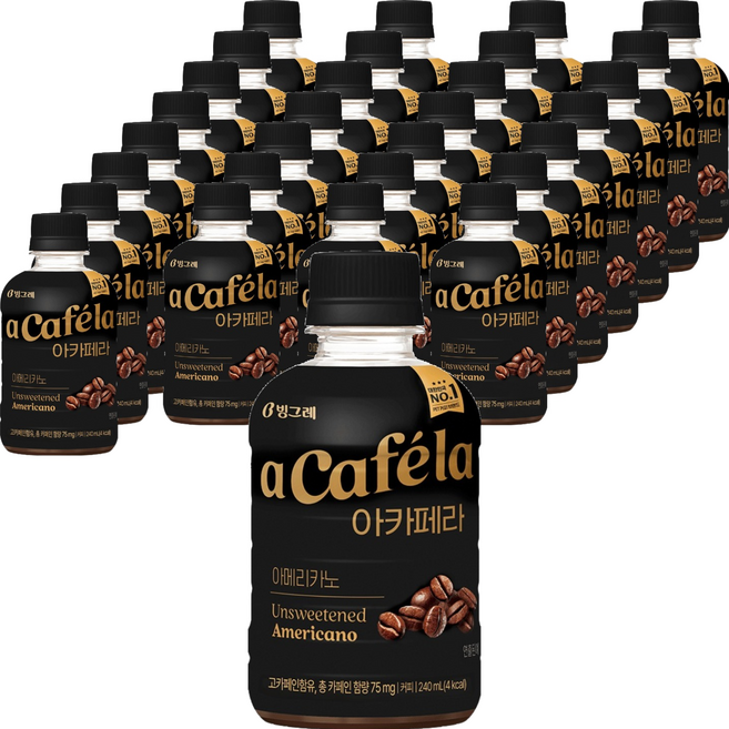 아카페라 아메리카노, 240ml, 40개