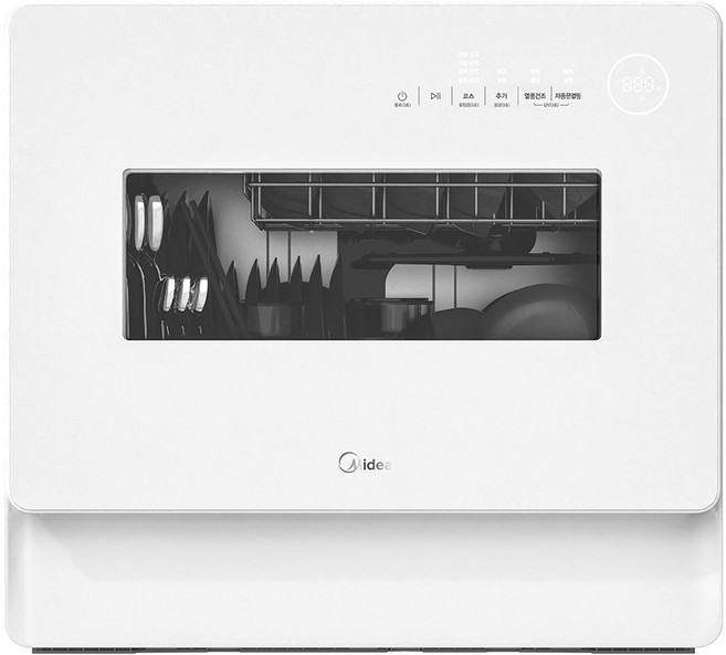 마이디어 자동문열림 UV 램프 식기세척기 6인용, 화이트, MDWMT0601W-WINE-KR, 방문설치