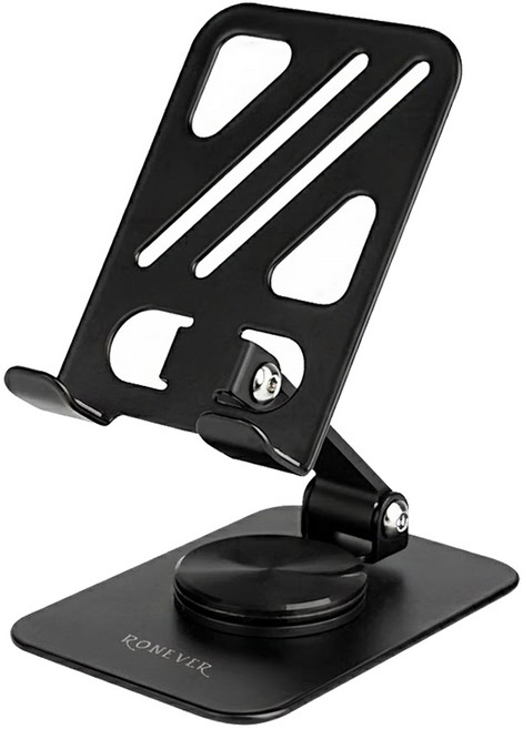RONEVER 迷你折疊旋轉手機支架 PD043 87 x 61 x 32mm 127g, 黑色, 1個