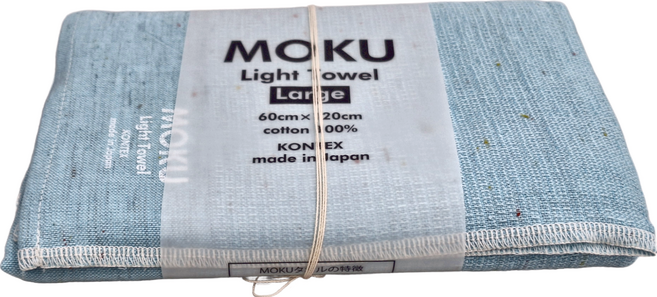 kontex MOKU 浴巾 60x120cm 100%棉 日本製造, 寶藍色, 1條