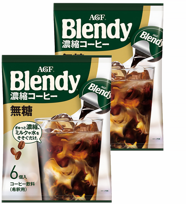 AGF Blendy 濃縮咖啡球 無糖 冷熱皆宜 隨時享受濃郁香醇, 18g, 6顆, 2袋