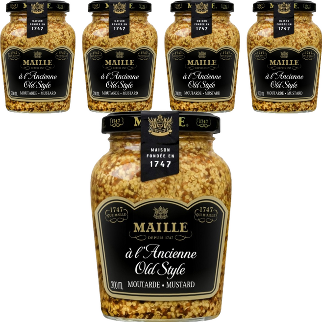 MAILLE 魅雅 老式全麥芥末, 200g, 5罐