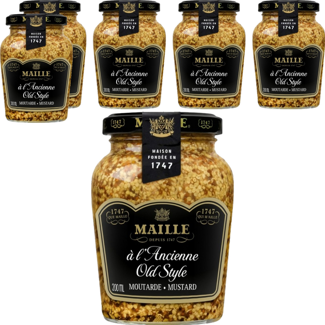 마이어 올드스타일 홀그레인 머스타드, 200g, 6개
