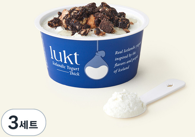 룩트 아이슬란딕 요거트 띠크 100g + 허니스틱 15g + 초코 클러스터 25g, 140g, 3세트
