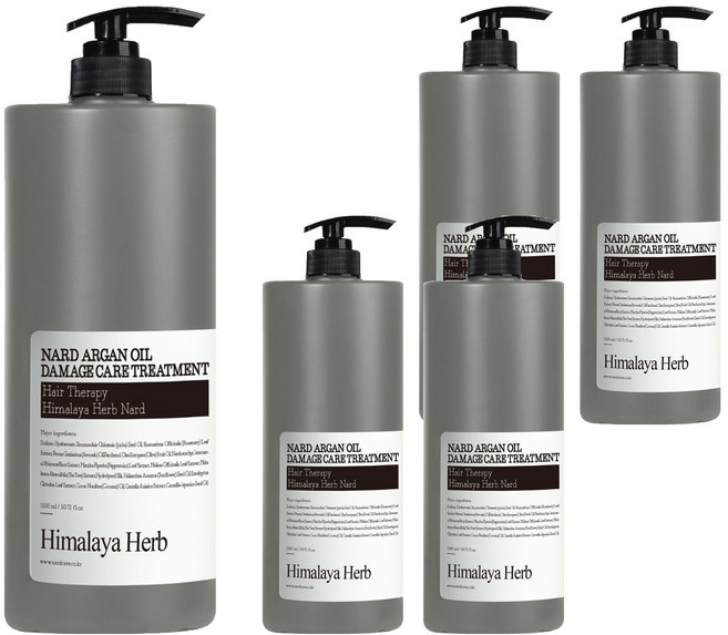 부케가르니 나드 아르간 오일 데미지 케어 헤어 트리트먼트, 1.5L, 5개