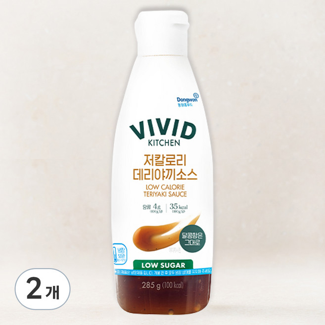 비비드키친 저칼로리 데리야끼 소스, 285g, 2개