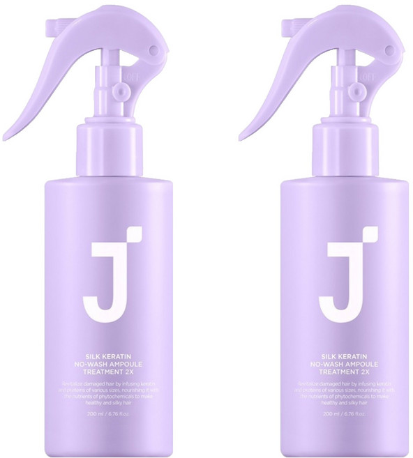 제이숲 실크 케라틴 노워시 앰플 트리트먼트 2X 스프레이형 헤어에센스, 200ml, 2개