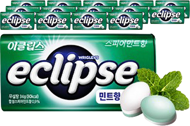 이클립스 캔디 스피어민트향, 34g, 15개