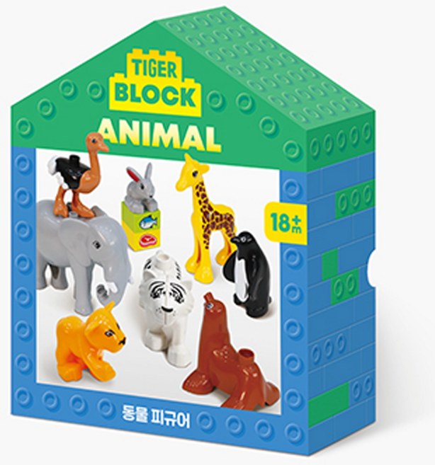 마이리틀타이거 레고호환블록 세트 소, 동물피규어, 1개