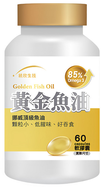 統欣生物科技 黃金魚油膠囊, 1個, 60顆