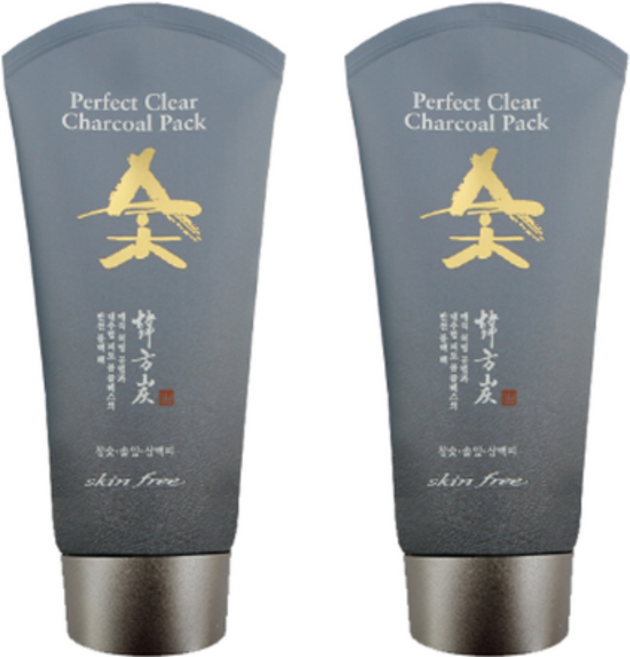 스킨후리 퍼펙트 클리어 숯팩, 120g, 2개