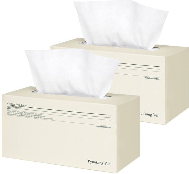 편강율 진정 페이스 타올, 80개입, 2개