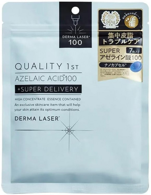 QUALITY 1ST Derma Laser 超級面膜 杜鵑花酸, 7片, 1包