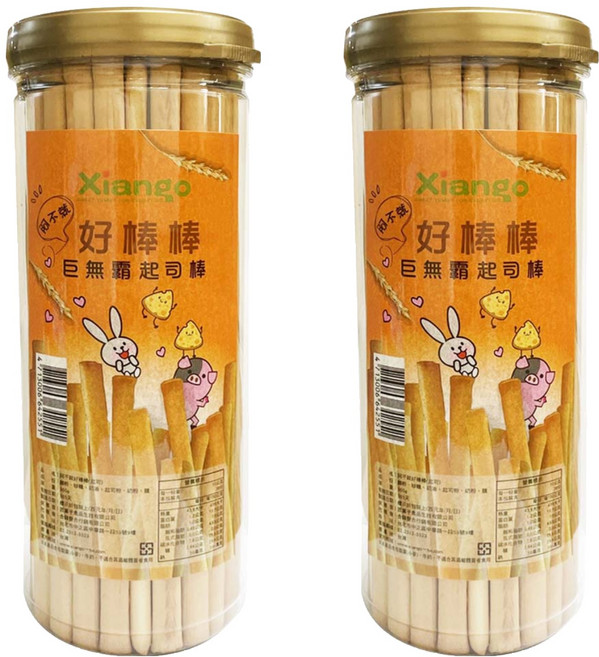 Xiango 匠菓子 阿不就好棒棒 巨無霸牛奶棒 起司口味, 360g, 2罐