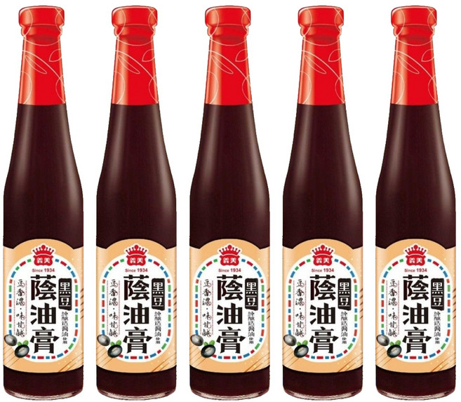 義美 黑豆蔭油膏, 520g, 5瓶