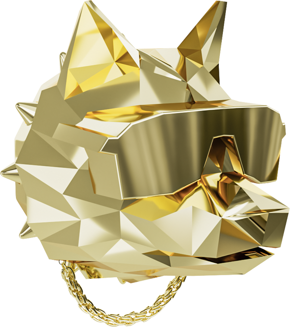 쓰리나인 힙한늑대 불독 프리미엄 디퓨저 차량용 방향제 골드, 1개, 블랙체리