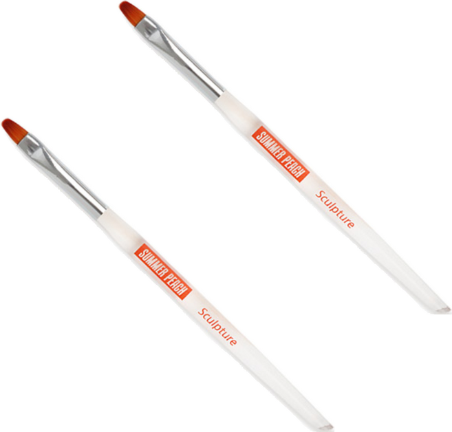 썸머피치 아크릴 젤 전용 브러쉬, 혼합색상, 2개