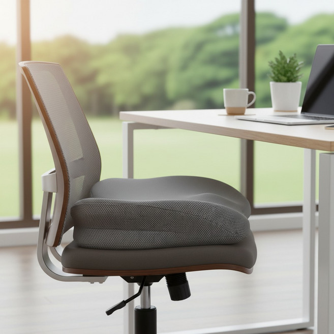 西格傢飾 高強度記憶棉雙翼包覆坐墊, 青灰色