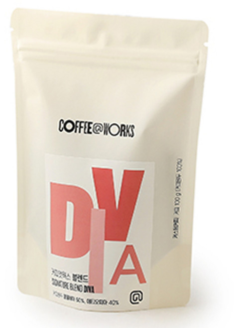 커피앳웍스 디바 커피원두, 100g, 홀빈(분쇄안함), 1개