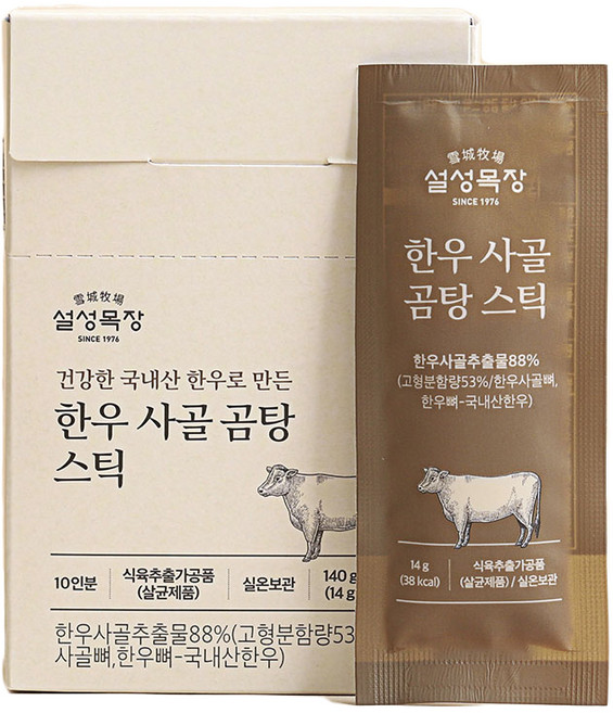 설성목장 한우 사골 곰탕 스틱 10p, 140g, 1개