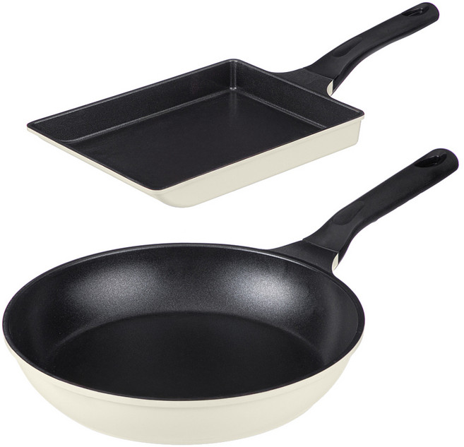 코멧 프라이팬 + 계란말이팬 세트, 화이트, 프라이팬 28cm + 계란말이팬 24cm, 1세트