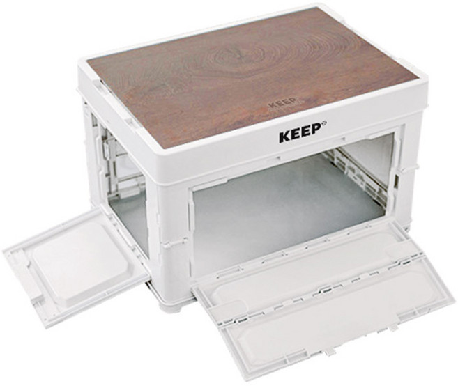 KEEP 멀티 오픈 폴딩박스 60L, 화이트, 1단, 1개