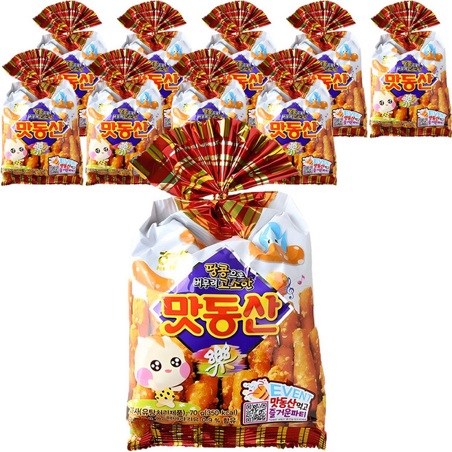 해태제과 맛동산, 70g, 10개