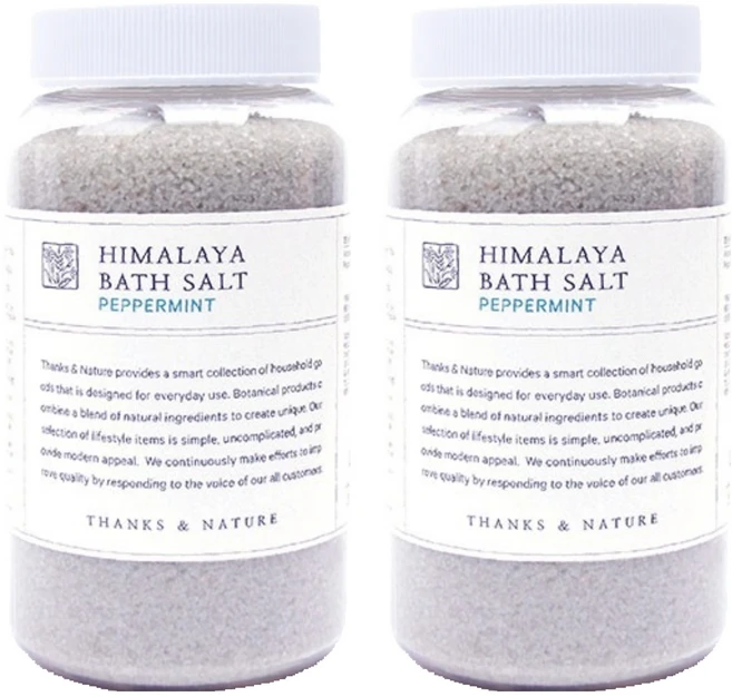 쌩스네이처 히말라야 바스솔트 페퍼민트향, 1.2kg, 2개 - 쿠팡
