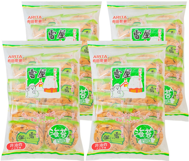 ARITA 有田製菓 雪屋 海苔, 190g, 4袋