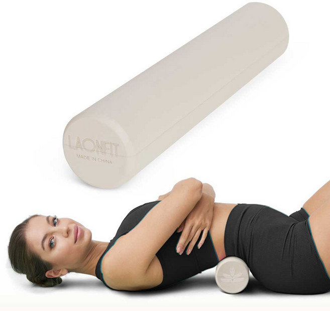 라온핏 스탠다드 슬림 EVA 폼롤러 50cm, 1개, 베이지