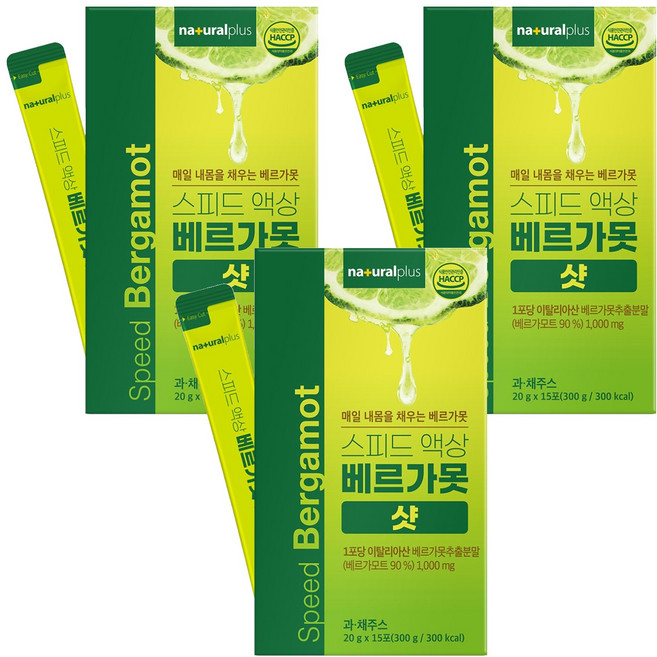 내츄럴플러스 스피드 액상 베르가못 샷 15p, 300g, 3개