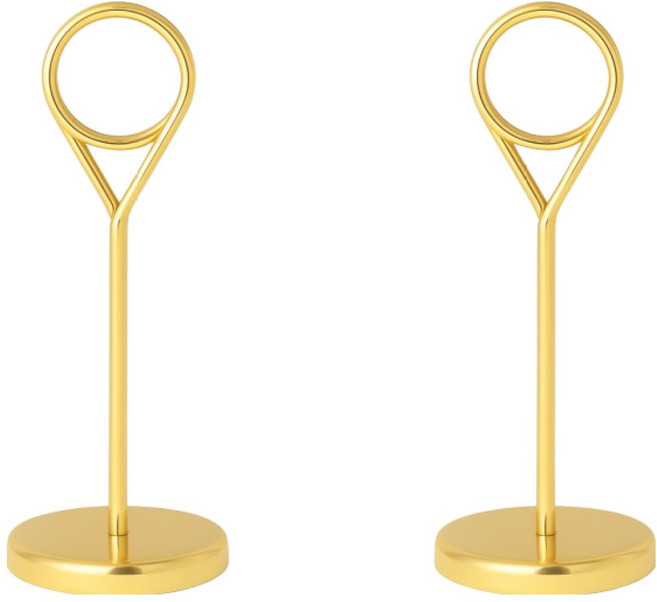 코코로이 스테인리스 스틸 라운드 메모꽂이, 골드, 2개