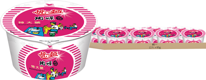 統一 特大號碗麵 肉燥風味 85g, 12入