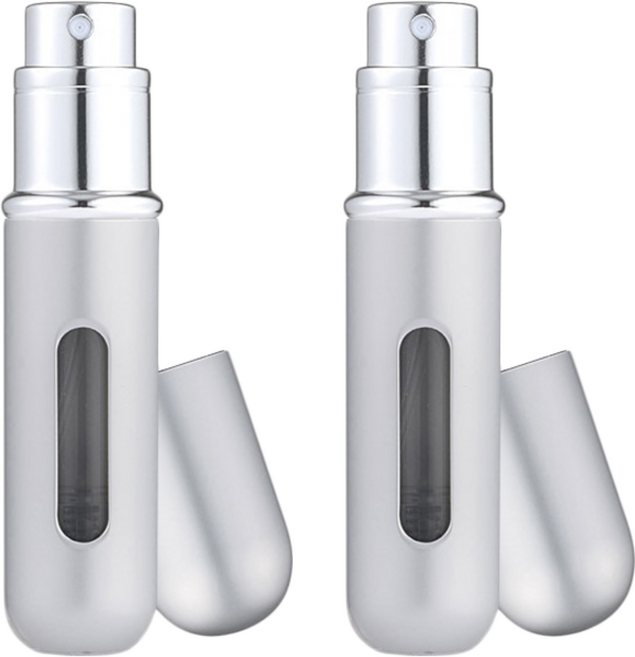 보니코니 새지않는 특허 향수공병 5ml, 실버, 2개