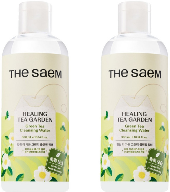 더샘 힐링 티 가든 그린티 클렌징 워터, 300ml, 2개