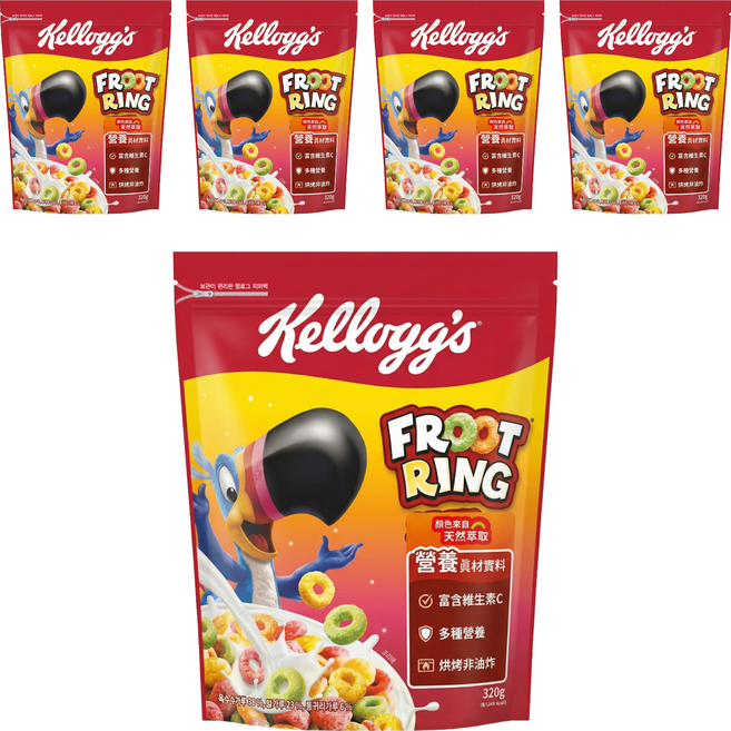 Kellogg's 家樂氏 FROOT RING 香果圈, 320g, 5包