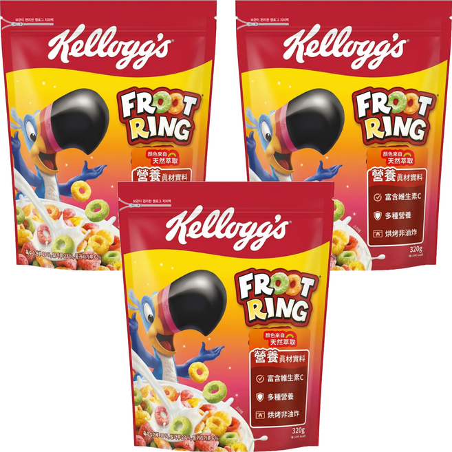 Kellogg's 家樂氏 FROOT RING 香果圈, 320g, 3包
