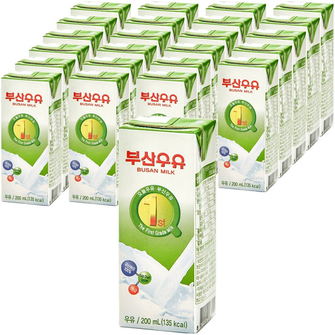 Busan Milk 保久白牛奶, 200ml, 24개