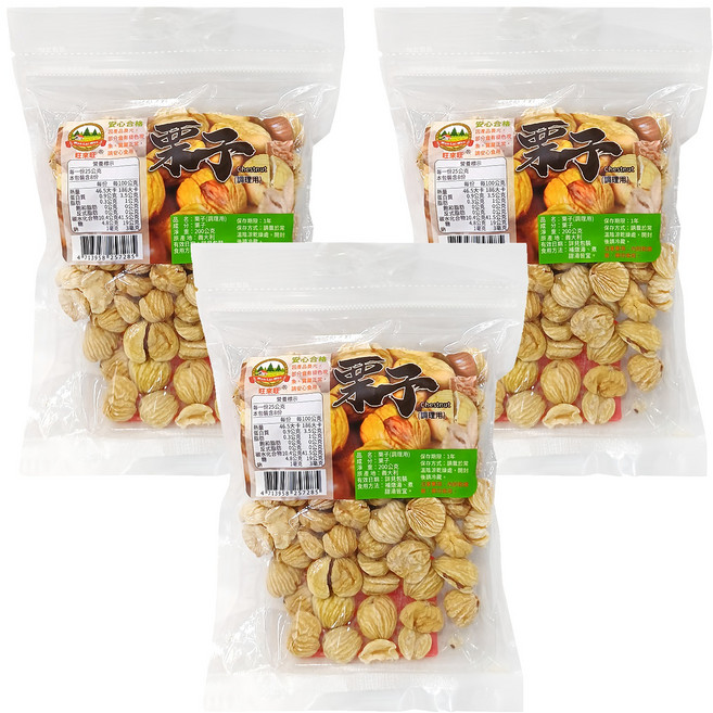 WON LAI WON 旺來旺 栗子 調理用, 200g, 3包