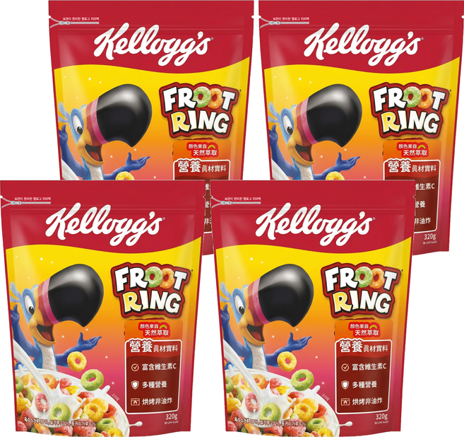 Kellogg's 家樂氏 FROOT RING 香果圈, 320g, 4包