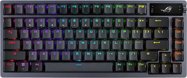 ASUS 華碩 rog azoth 鍵盤, 茶軸, 單一商品, 黑色, 1個