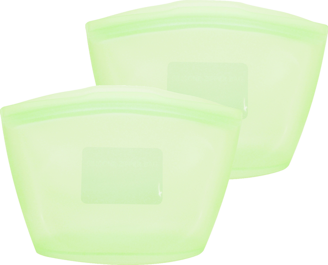 실리팟 국산 프리미엄 실리콘 지퍼백 라임 L, 2개, 1.5L