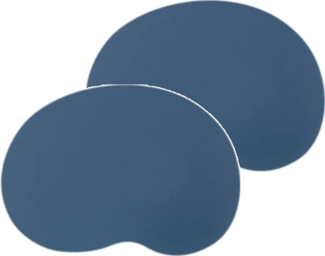 ade.l 腰果造型矽膠餐墊 耐高溫 韓國製造, 328 x 217 x 1.2mm, 土耳其藍色, 2個