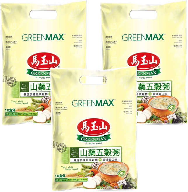 馬玉山 山藥五穀粥, 350g, 3袋