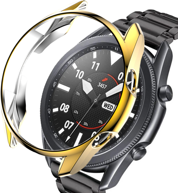 루아러블 갤럭시워치 보호 TPU 풀커버 케이스, 골드, 1개