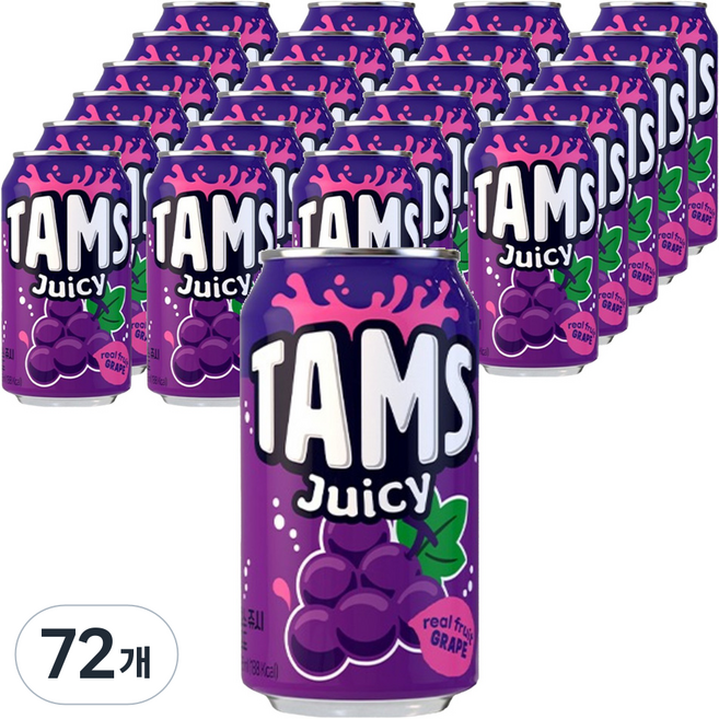 탐스 쥬시 포도, 355ml, 72개