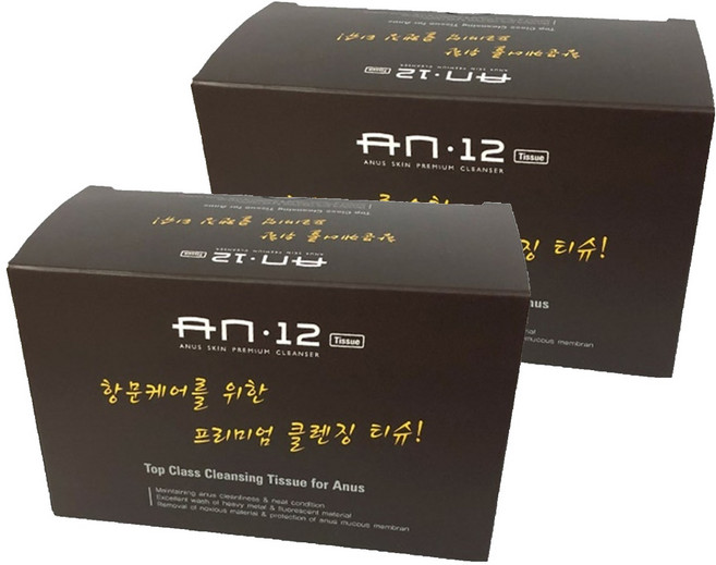에이엔12 항문전용 클렌징 티슈, 2개