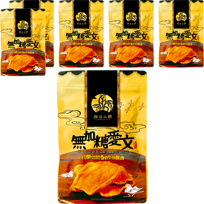 HARUHI SHOPPU 春日小舖 無加糖愛文芒果乾, 140g, 6包
