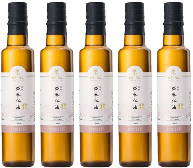GENG YUAN 耕沅 100%頂級亞麻仁油, 250ml, 5瓶