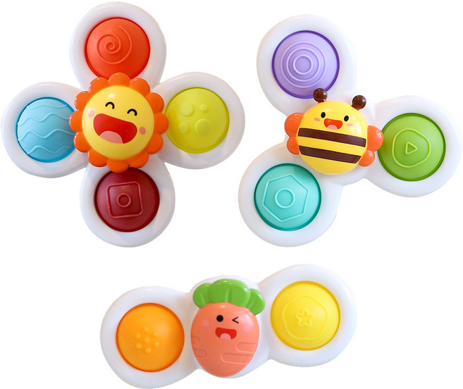 해피플레이 스핀잇 회전딸랑이 3종 세트, 혼합색상, 1세트